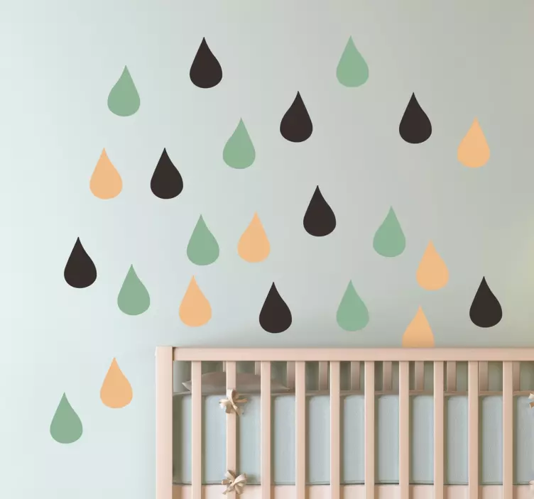 Vinil Decorativo Gotas Cores - TenStickers