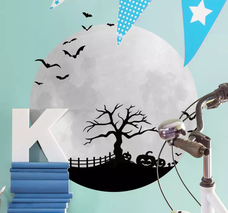 Autocolante halloween lua do terror - TenStickers