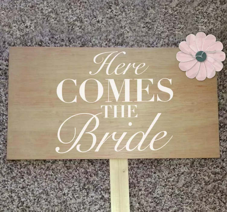 Vinil decorativo here comes the bride - TenStickers