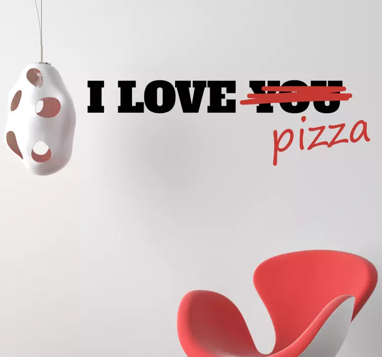 Vinil decorativo I love pizza - TenStickers