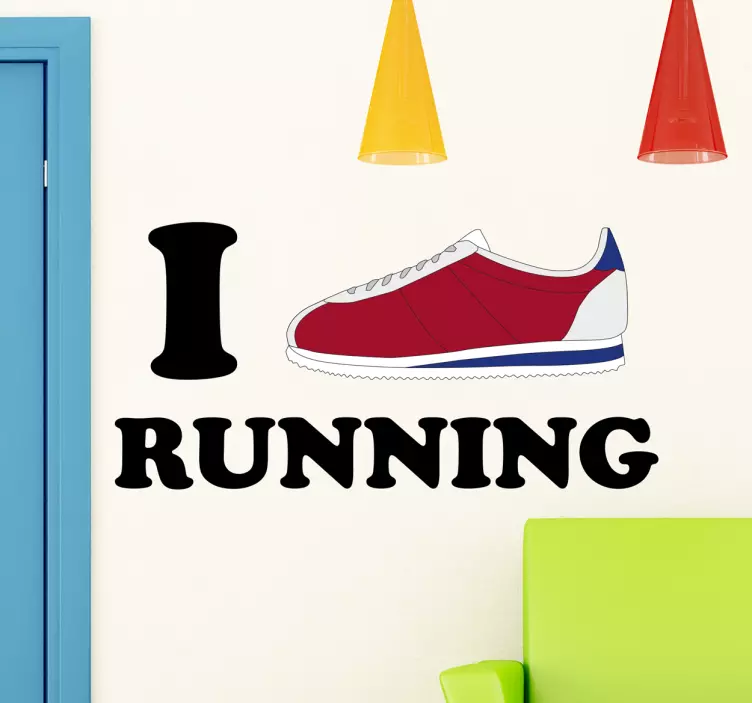 Vinil decorativo I Love running - TenStickers
