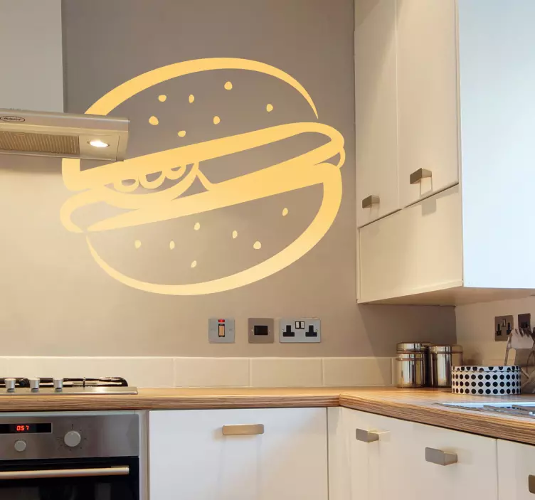 Vinil decorativo ilustração hamburguer - TenStickers