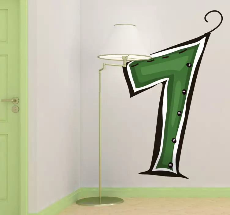 Vinil decorativo ilustração letra 1 - TenStickers