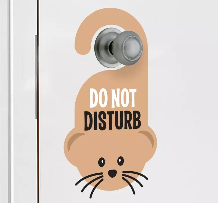 Vinil decorativo infantil do not disturb rato - TenStickers