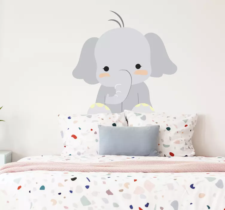 Autocolante decorativo infantil elefante fofinho - TenStickers