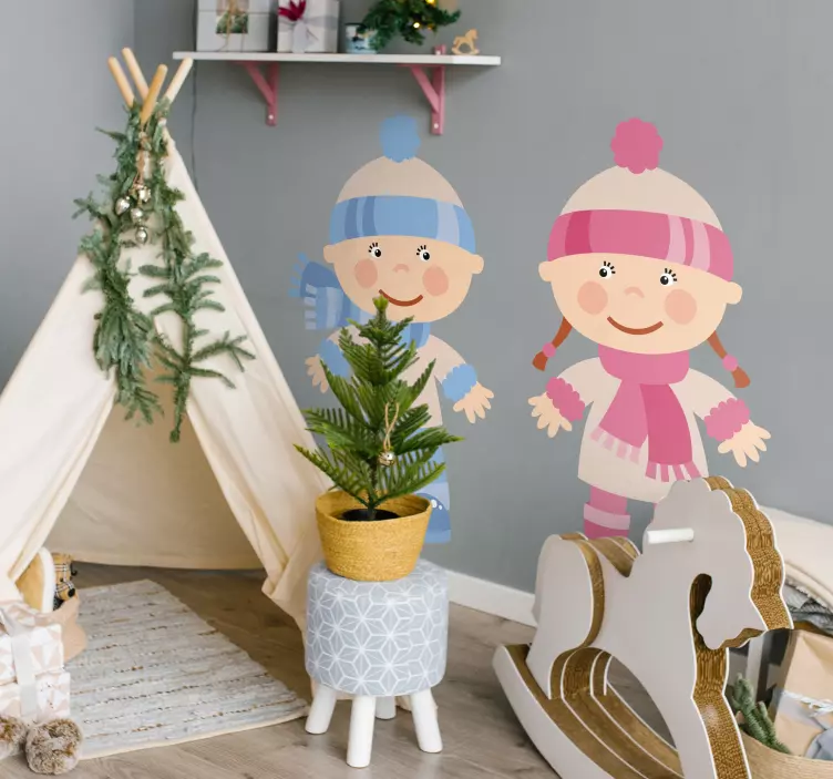 Vinil decorativo infantil par bebés neve - TenStickers