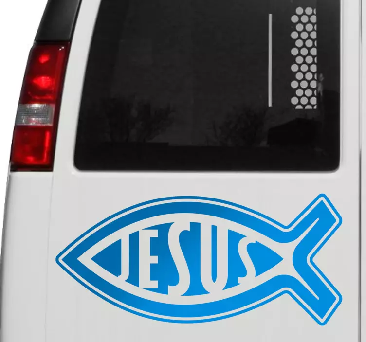 Vinil decorativo Jesus peixe - TenStickers