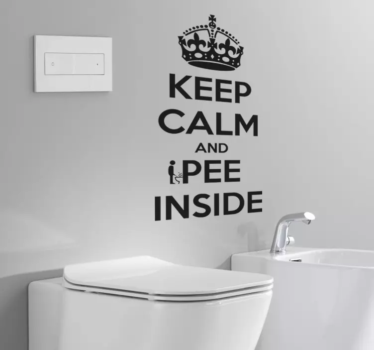 Vinil decorativo Keep calm and pee inside - TenStickers