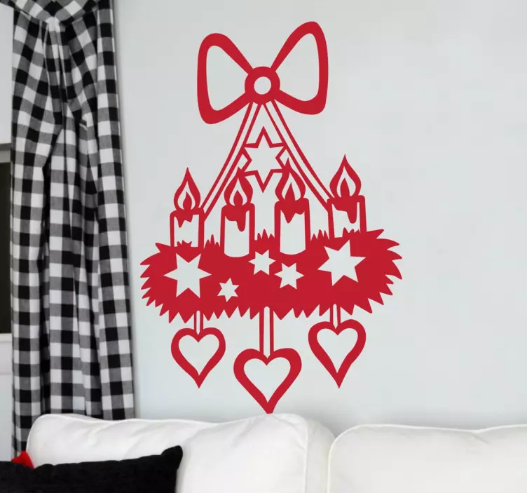 Vinil decorativo lâmpada velas de natal - TenStickers