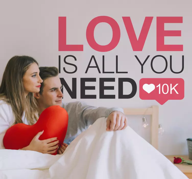 Vinil decorativo ''love is all you need'' - TenStickers