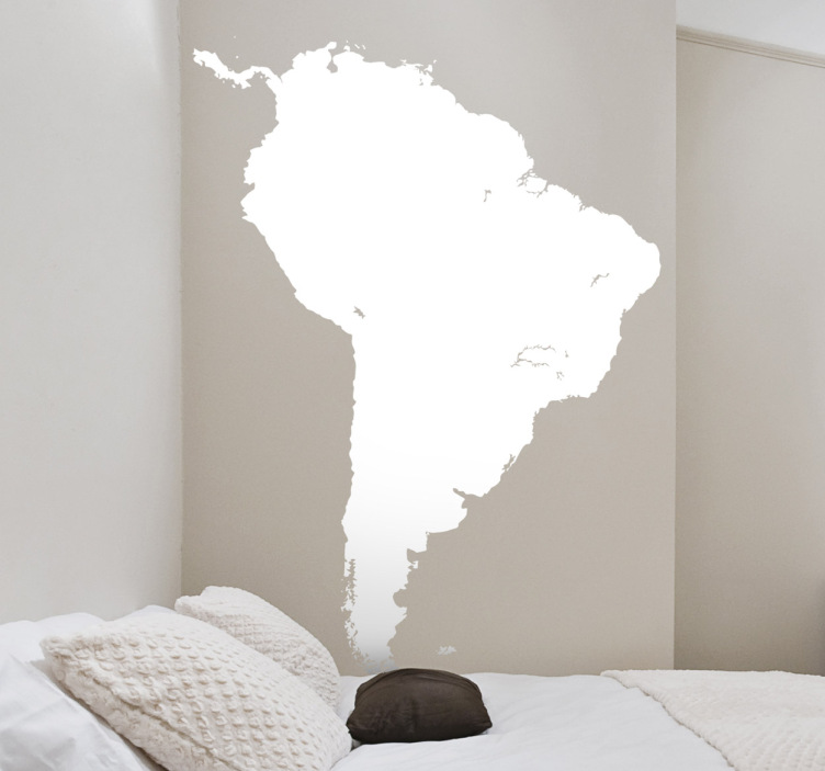 Vinil decorativo mapa Sul da América - TenStickers