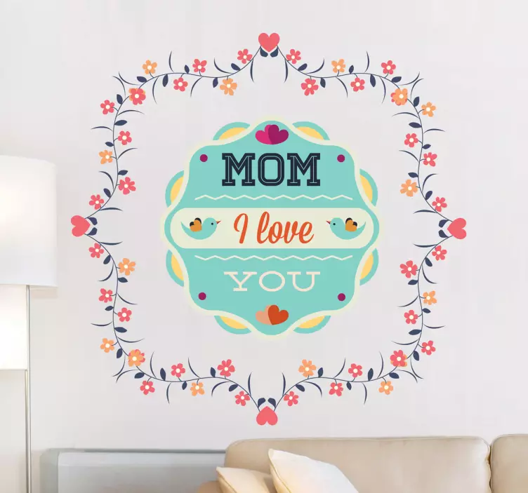 Vinil decorativo mom I love you - TenStickers