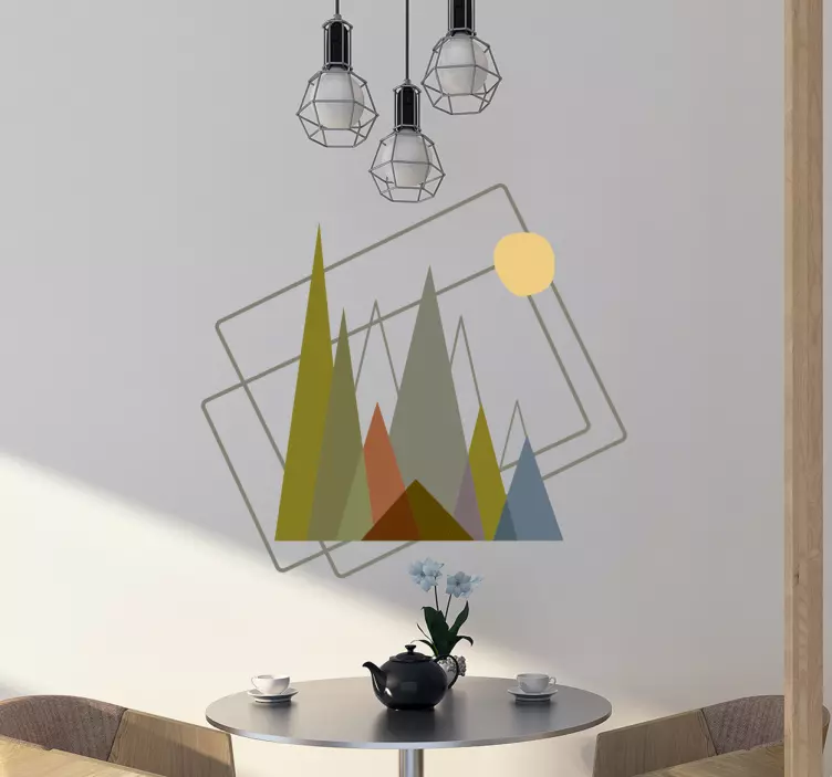 Vinil decorativo montanhas estilo minimalista - TenStickers