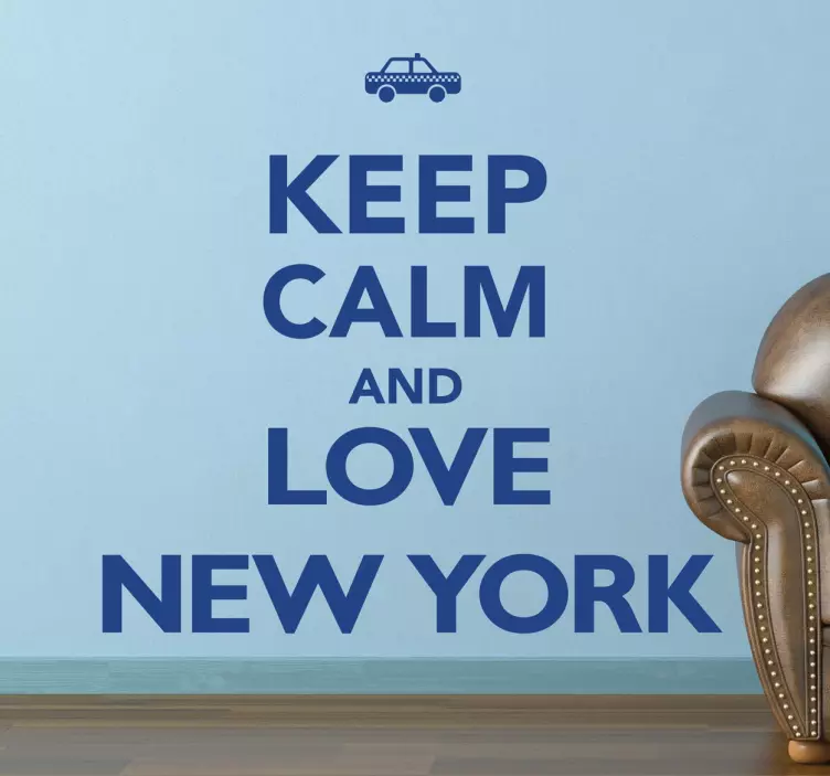 Vinil decorativo New York texto keep calm - TenStickers