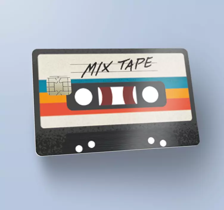 Autocolante para cartão multibanco Cassete mix tape - TenStickers