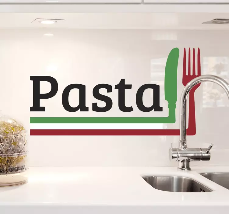 Vinil decorativo para cozinha Pasta - TenStickers