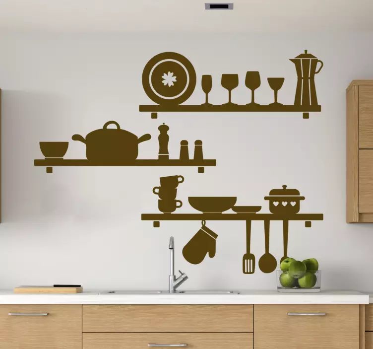 Autocolante para cozinha Prateleira de utensílios - TenStickers