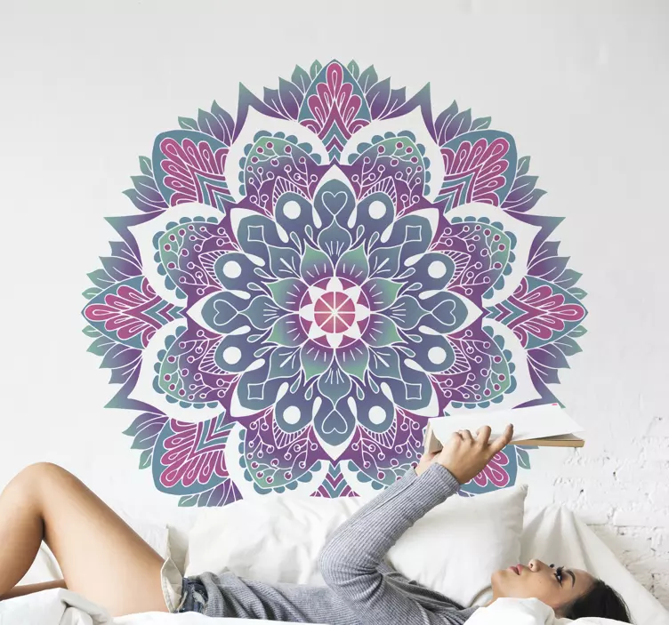 autocolante de janela de mandala decorativo colorido - TenStickers