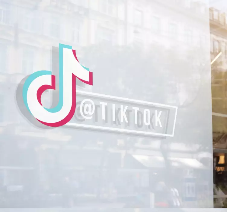 autocolante de janela personalizado tiktok - TenStickers