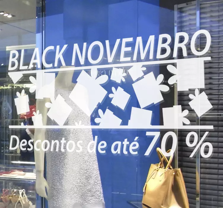 Autocolante de promoções Black Novembro - TenStickers