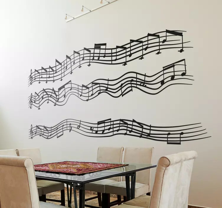 Vinil decorativo partitura musical Imagine - TenStickers