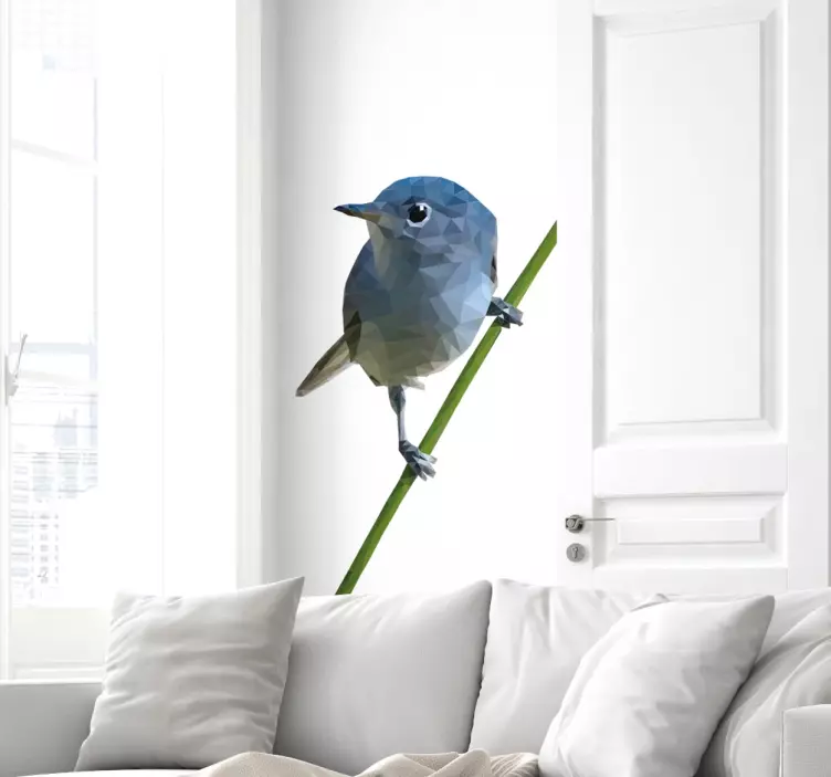 Vinil decorativo pássaros polígonos - TenStickers