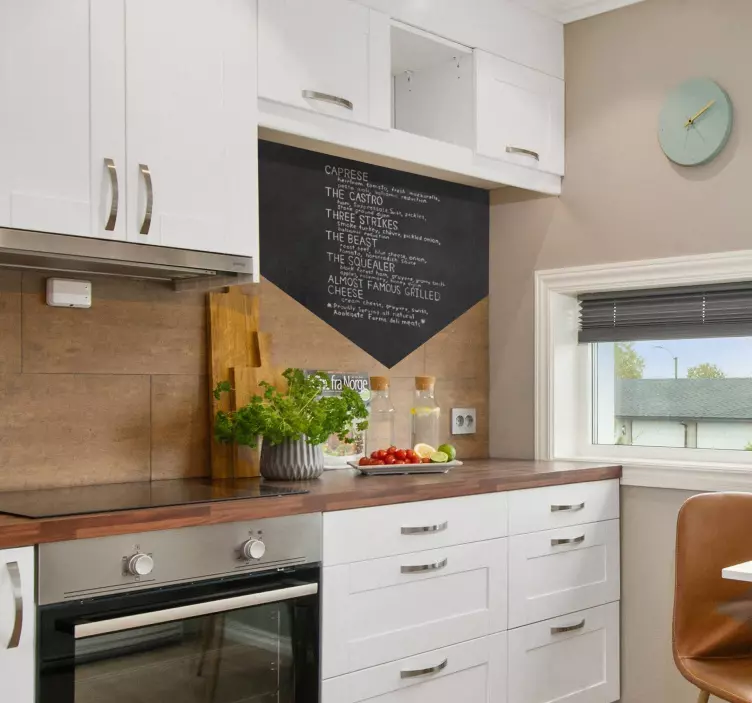 Vinil decorativo quadro preto ardósia ementa - TenStickers