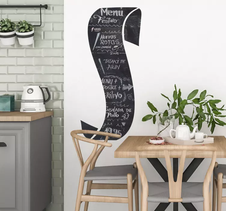 Vinil decorativo rol de menu - TenStickers