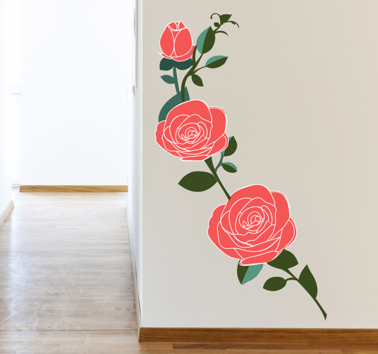 Vinil Decorativo Rosas - TenStickers