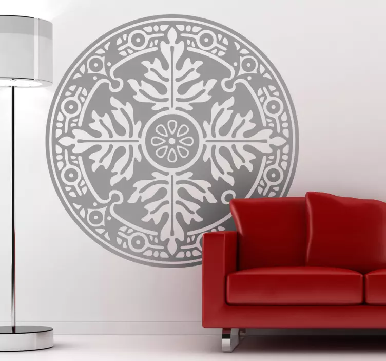 Vinil Decorativo Roseta Floral - TenStickers