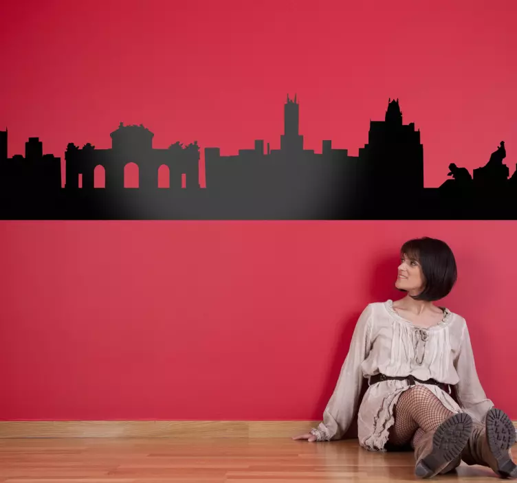 Vinil decorativo silhueta de Madrid - TenStickers