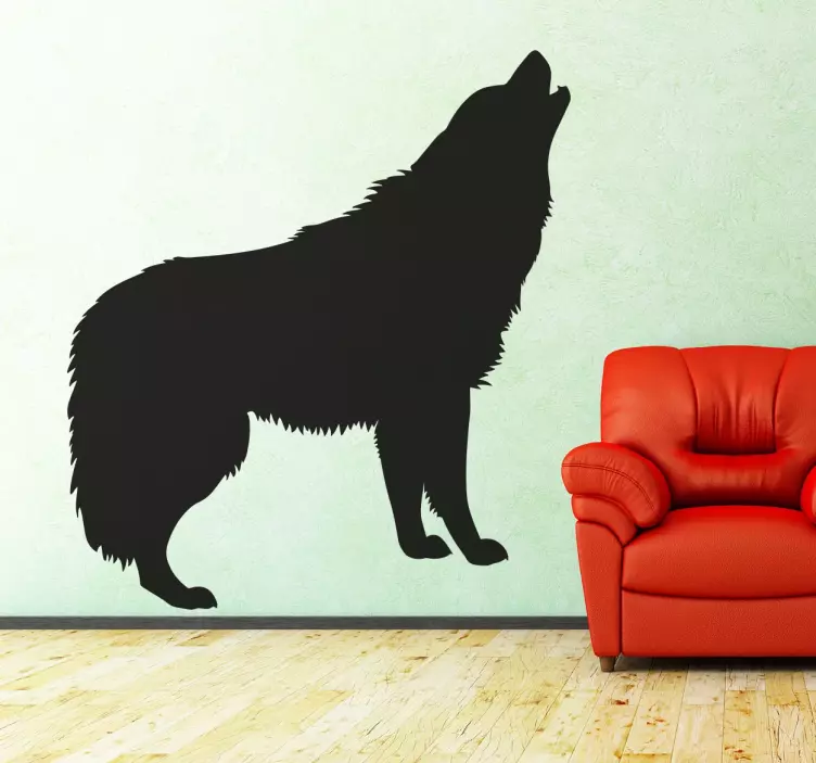 Vinil decorativo silhueta lobo - TenStickers