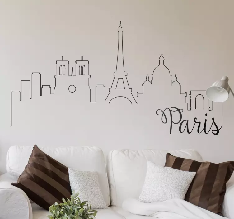 Vinil Decorativo Silhueta Paris - TenStickers