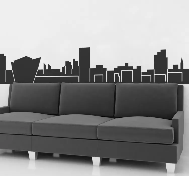 Vinil decorativo skyline Belfast - TenStickers