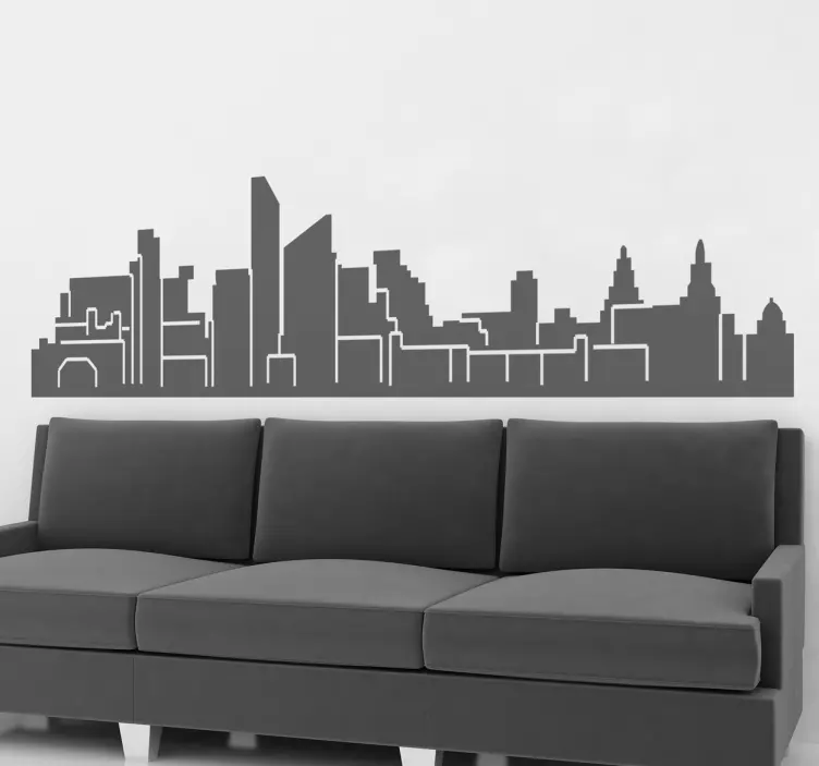 Vinil Decorativo Skyline Liverpool - TenStickers
