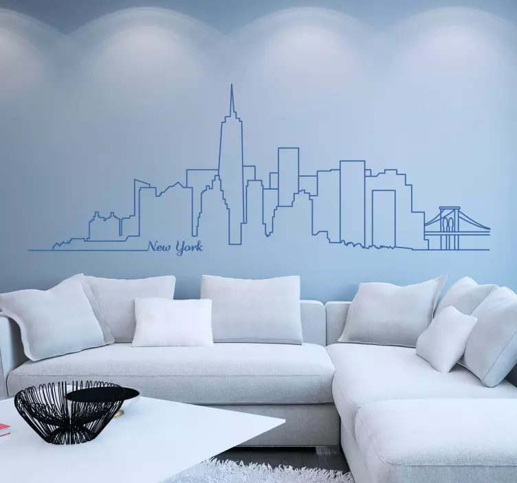 Vinil decorativo skyline Nova Iorque - TenStickers