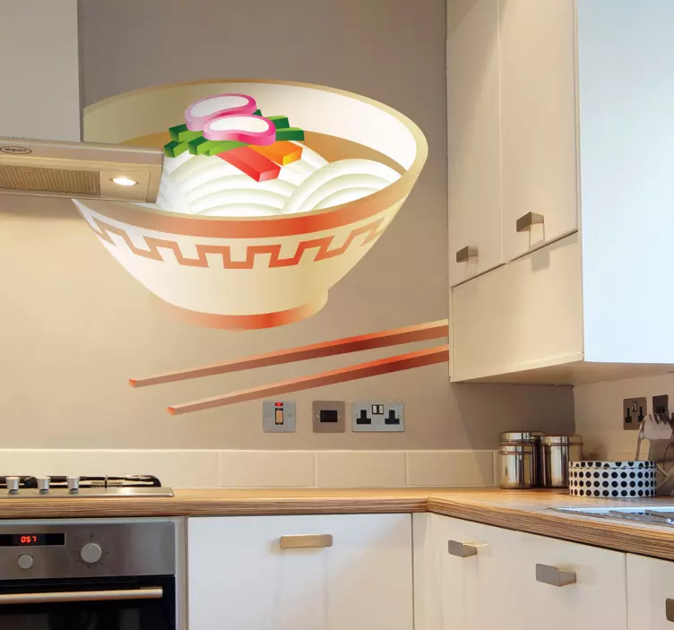 Vinil decorativo taça comida chinesa - TenStickers