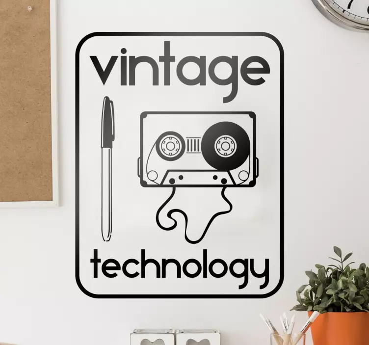 Vinil decorativo tecnologia vintage - TenStickers