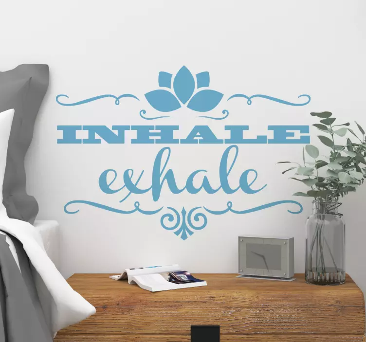 Vinil decorativo yoga inhale exhale - TenStickers