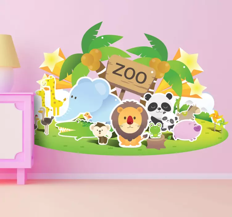 Vinil Decorativo Zoo Animado - TenStickers
