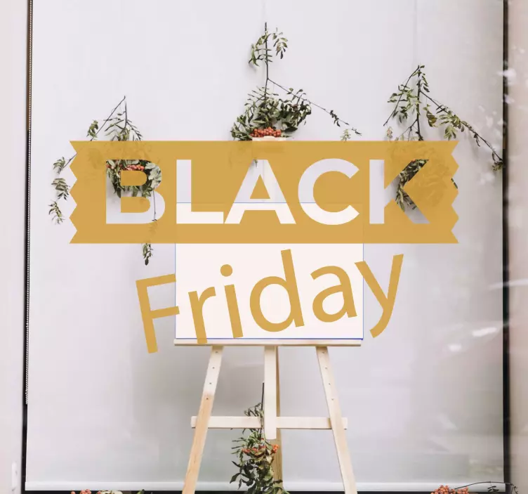 Autocolantes festividades Sexta feira negra dourada - TenStickers