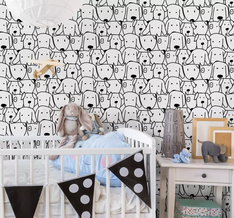 Autocolante com fotomurais Cães engraçados - TenStickers