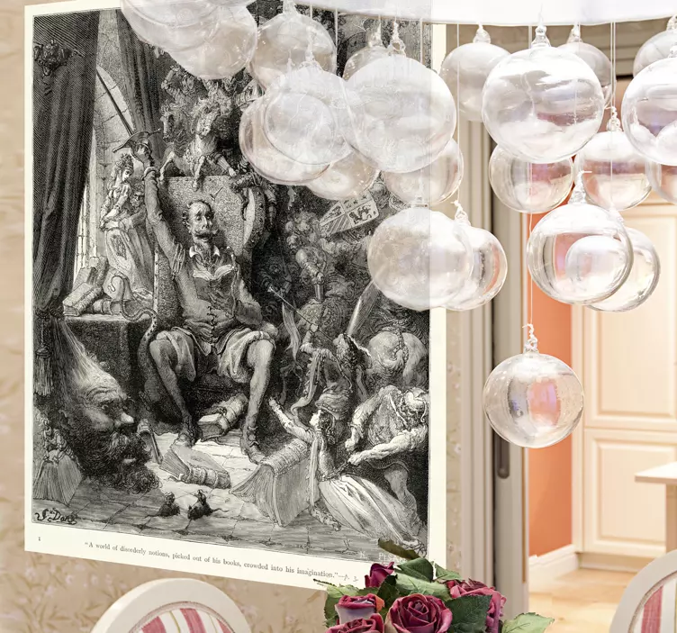 Vinil fotomural Dom quixote de Gustave Doré - TenStickers