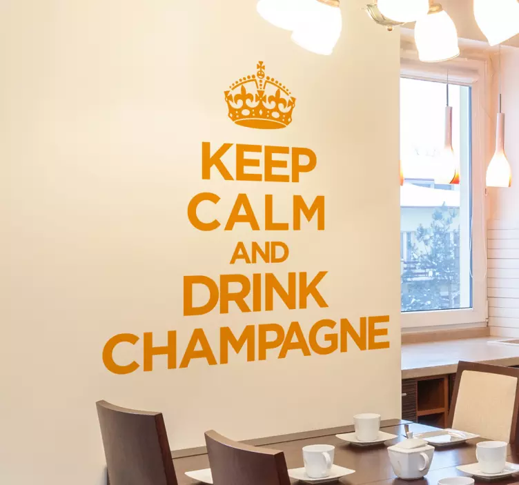 Vinil keep calm champagne - TenStickers