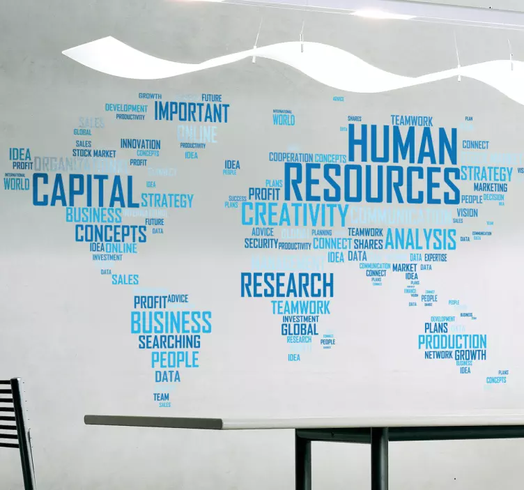 Vinil mapa para empresas recursos humanos - TenStickers