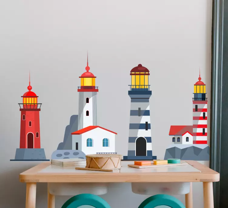 Autocolantes marítimos Coleção farol infantil - TenStickers