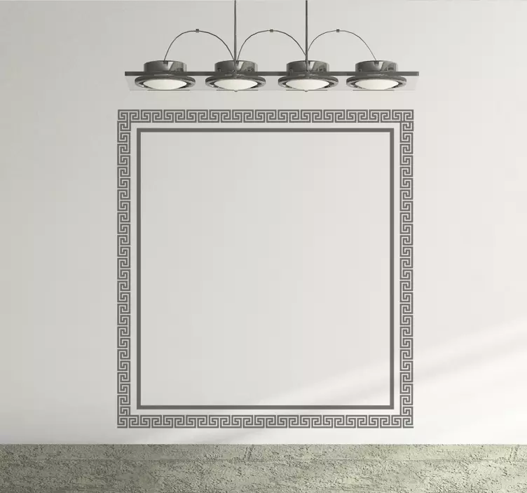 Autocolante moldura Grego autocolante quadrado - TenStickers