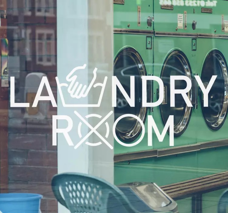 Vinil autocolante para montras Lavandaria - TenStickers