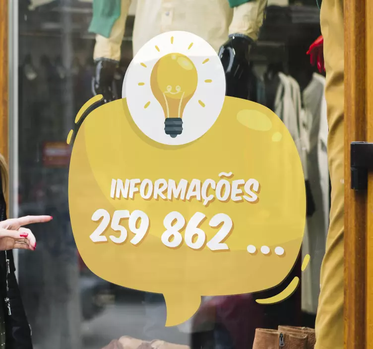 Vinil negócios Informações com Contacto - TenStickers