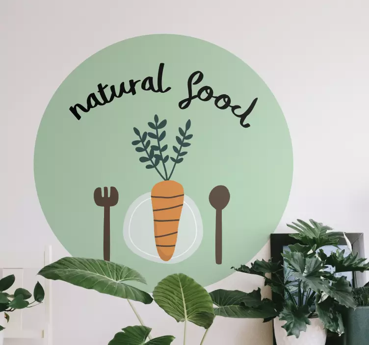 Autocolantes para oficinas Comida natural com cenoura - TenStickers